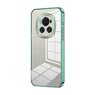 For Honor Magic6 Transparent Plating Fine Hole Phone Case(Green)