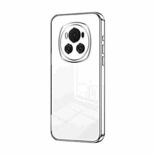 For Honor Magic6 Transparent Plating Fine Hole Phone Case(Silver)