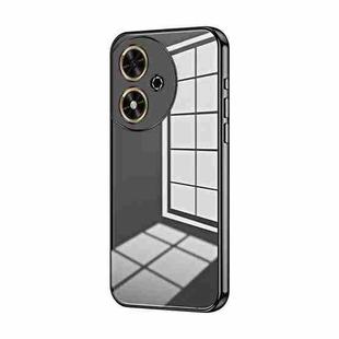 For Honor Play 50 Transparent Plating Fine Hole Phone Case(Black)