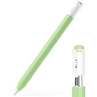 For Apple Pencil (USB-C) Transparent Jelly Stylus Protective Cover(Matcha Green)