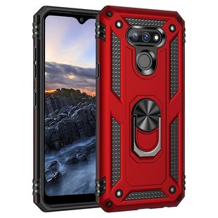For LG Harmony 4 Shockproof TPU + PC Protective Case with 360 Degree Rotating Holder(Red)