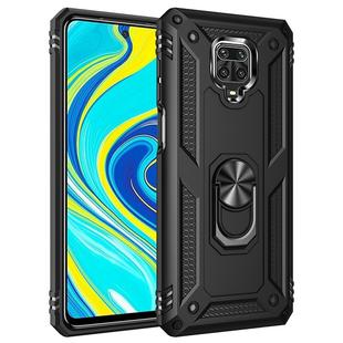 For Xiaomi Redmi Note 9 Pro Shockproof TPU + PC Protective Case with 360 Degree Rotating Holder(Black)