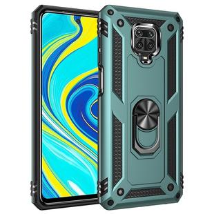 For Xiaomi Redmi Note 9 Pro Shockproof TPU + PC Protective Case with 360 Degree Rotating Holder(Green)