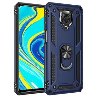 For Xiaomi Redmi Note 9 Pro Shockproof TPU + PC Protective Case with 360 Degree Rotating Holder(Blue)