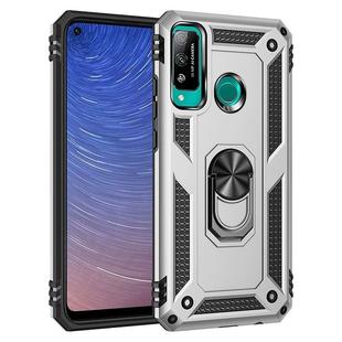 For Huawei Y7p / P40 Lite E Shockproof TPU + PC Protective Case with 360 Degree Rotating Holder(Silver)