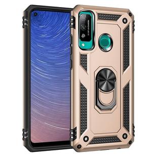 For Huawei Y7p / P40 Lite E Shockproof TPU + PC Protective Case with 360 Degree Rotating Holder(Gold)