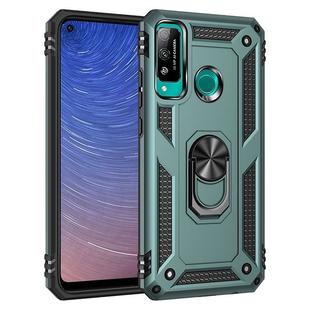 For Huawei Y7p / P40 Lite E Shockproof TPU + PC Protective Case with 360 Degree Rotating Holder(Green)