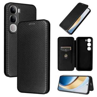 For vivo V30e / V40 Lite 5G Carbon Fiber Texture Flip Leather Phone Case(Black)