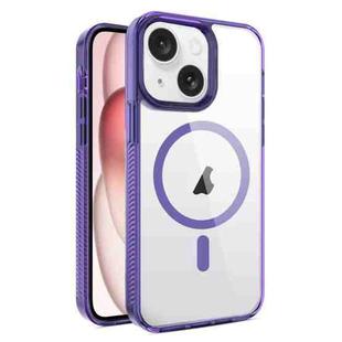 For iPhone 15 Plus 2.5mm MagSafe Acrylic Hybrid TPU Phone Case(Deep Purple)