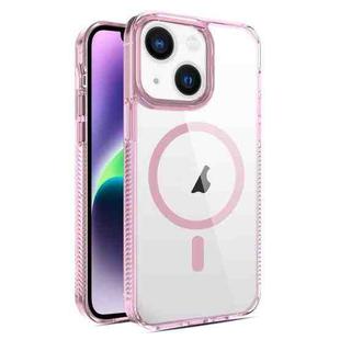 For iPhone 14 Plus 2.5mm MagSafe Acrylic Hybrid TPU Phone Case(Pink)