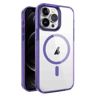 For iPhone 12 Pro Max 2.5mm MagSafe Acrylic Hybrid TPU Phone Case(Deep Purple)