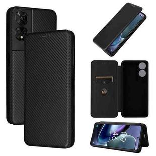 For TCL 50 5G Carbon Fiber Texture Flip Leather Phone Case(Black)