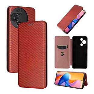 For TCL 60R 5G / 60 5G Carbon Fiber Texture Flip Leather Phone Case(Green)