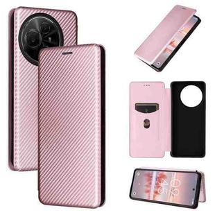 For TCL 60 NXTpaper Carbon Fiber Texture Flip Leather Phone Case(Pink)