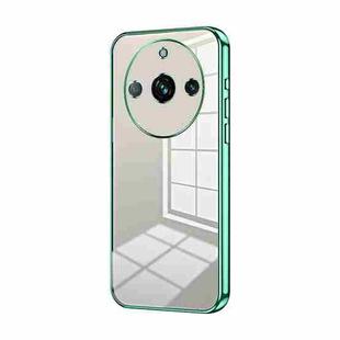 For Realme 11 Pro / 11 Pro+ Transparent Plating Fine Hole Phone Case(Green)