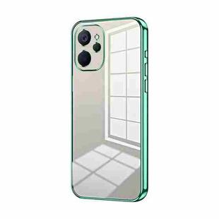 For Realme 9i 5G / 10 5G / 10T Transparent Plating Fine Hole Phone Case(Green)