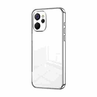 For Realme 9i 5G / 10 5G / 10T Transparent Plating Fine Hole Phone Case(Silver)
