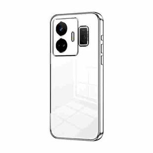 For Realme GT Neo 5 / GT3 Transparent Plating Fine Hole Phone Case(Silver)