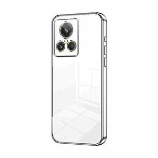 For Realme GT2 Explorer Master Transparent Plating Fine Hole Phone Case(Silver)