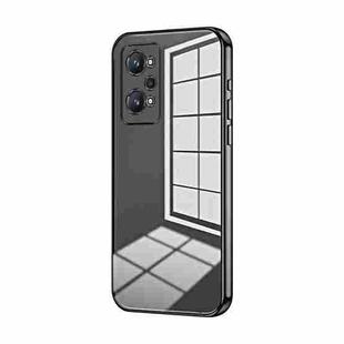 For Realme GT Neo2 / GT2 Transparent Plating Fine Hole Phone Case(Black)
