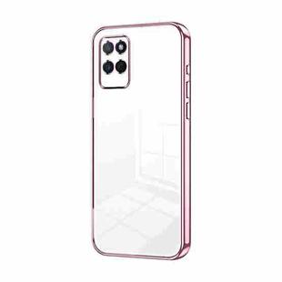 For Realme V11 / V11s 5G Transparent Plating Fine Hole Phone Case(Pink)