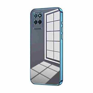 For Realme V11 / V11s 5G Transparent Plating Fine Hole Phone Case(Blue)