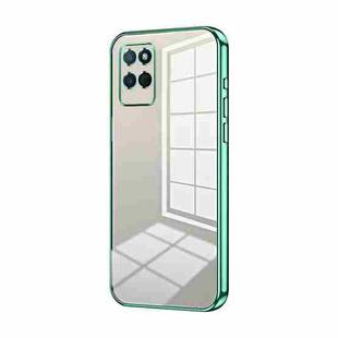 For Realme V11 / V11s 5G Transparent Plating Fine Hole Phone Case(Green)