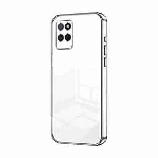 For Realme V11 / V11s 5G Transparent Plating Fine Hole Phone Case(Silver)