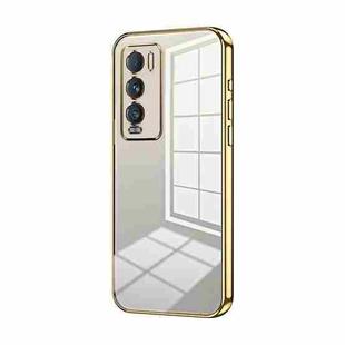 For Realme GT Explorer Master Transparent Plating Fine Hole Phone Case(Gold)