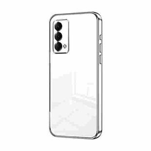 For Realme Q3 Pro Carnival / GT Master Transparent Plating Fine Hole Phone Case(Silver)
