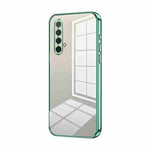 For Realme X50 / X50m 5G Transparent Plating Fine Hole Phone Case(Green)