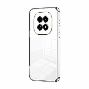 For Realme V60 Transparent Plating Fine Hole Phone Case(Silver)