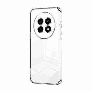 For Realme 13 Pro Transparent Plating Fine Hole Phone Case(Silver)