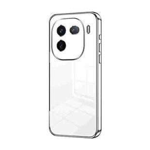 For vivo iQOO 12 Transparent Plating Fine Hole Phone Case(Silver)