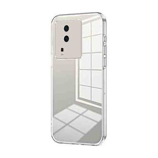 For vivo iQOO Neo7 Transparent Plating Fine Hole Phone Case(Transparent)
