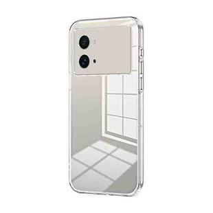For vivo iQOO 9 Pro Transparent Plating Fine Hole Phone Case(Transparent)