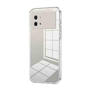 For vivo iQOO 9 Transparent Plating Fine Hole Phone Case(Transparent)