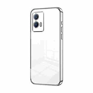 For vivo iQOO U5 Transparent Plating Fine Hole Phone Case(Silver)