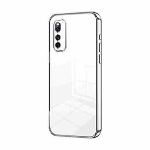 For vivo iQOO Neo3 5G / Z1 / Neo5 Lite Transparent Plating Fine Hole Phone Case(Silver)