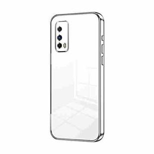 For vivo iQOO Z1X Transparent Plating Fine Hole Phone Case(Silver)