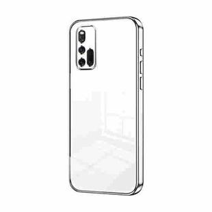For vivo iQOO 3 5G Transparent Plating Fine Hole Phone Case(Silver)