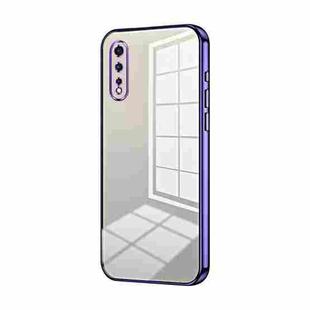 For vivo iQOO Neo Transparent Plating Fine Hole Phone Case(Purple)