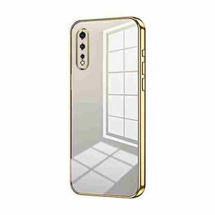 For vivo iQOO Neo Transparent Plating Fine Hole Phone Case(Gold)