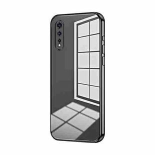 For vivo iQOO Neo Transparent Plating Fine Hole Phone Case(Black)