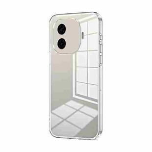For vivo iQOO Z9 Transparent Plating Fine Hole Phone Case(Transparent)