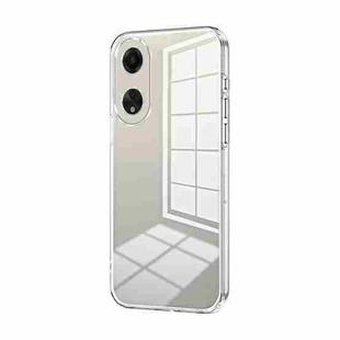 For OPPO A58 5G / A58x 5G Transparent Plating Fine Hole Phone Case(Transparent)