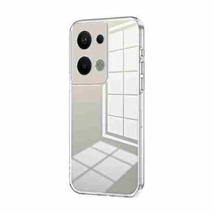 For OPPO Reno9 Pro+ Transparent Plating Fine Hole Phone Case(Transparent)