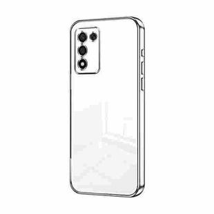 For OPPO K9s / K10 Energy Transparent Plating Fine Hole Phone Case(Silver)