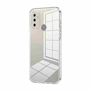 For OPPO A53 2020 / A32 / A11s  Transparent Plating Fine Hole Phone Case(Transparent)