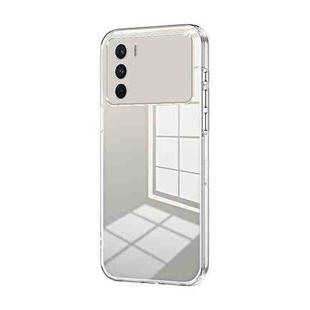 For OPPO K9 Pro Transparent Plating Fine Hole Phone Case(Transparent)